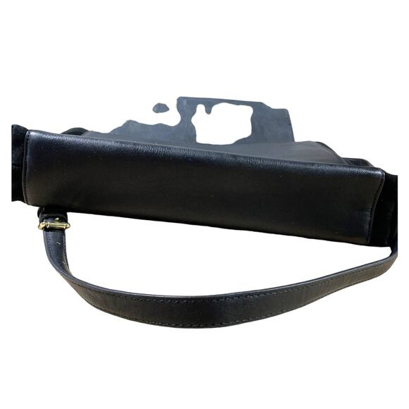 Zara Basics Black Shoulder Bag with Fold Over Flap Gray and Taupe NEW - Picture 7 of 8